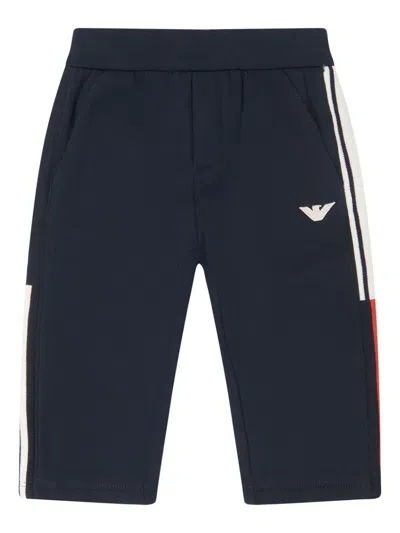 Emporio Armani Babies' Logo Joggers In Blue
