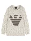 Emporio Armani Logo Jumper In Neutrals