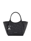 Emporio Armani Logo-key Fob Tote Bag In Black