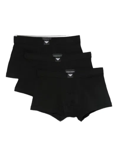 Emporio Armani Comfortable Elastic Waistband Underwear In Black