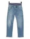 Emporio Armani Logo Layered Jeans In Blue