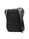 Emporio Armani Logo Leather Pouch In Black