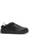 Emporio Armani Logo-print Low-top Sneakers In Black