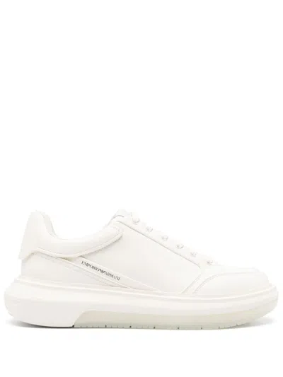 Emporio Armani Logo Low-top Sneakers In White