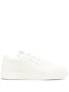 Emporio Armani Embossed-logo Sneakers In White