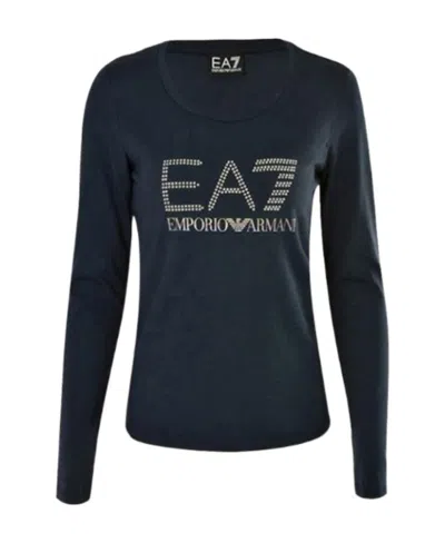Emporio Armani Logo Letter Pattern T-shirt In Black