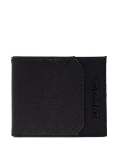 Emporio Armani Logo-lettering Wallet In Black