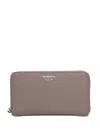 Emporio Armani Logo-lettering Zip-fastening Wallet In Brown