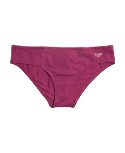 Emporio Armani Logo Logo Briefs In Red