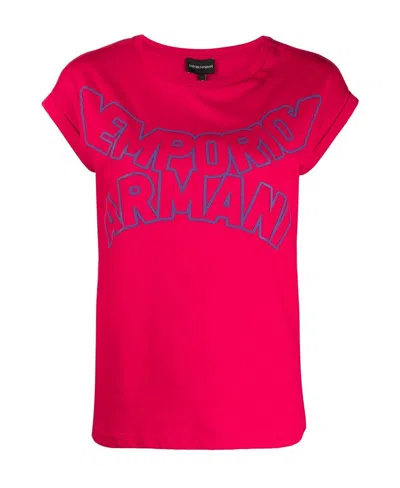 Emporio Armani Logo Logo T-shirt In Red