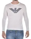 Emporio Armani Logo Print Long-sleeved Sweatshirt In White