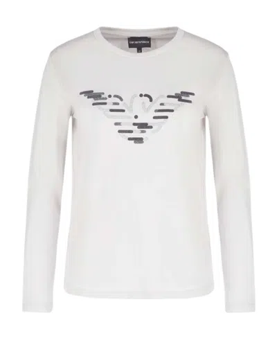Emporio Armani Logo Long-sleeved T-shirt In White
