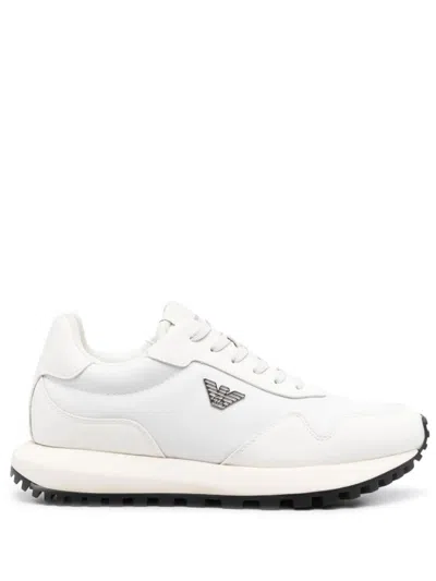 Emporio Armani Logo Low-top Sneakers In White