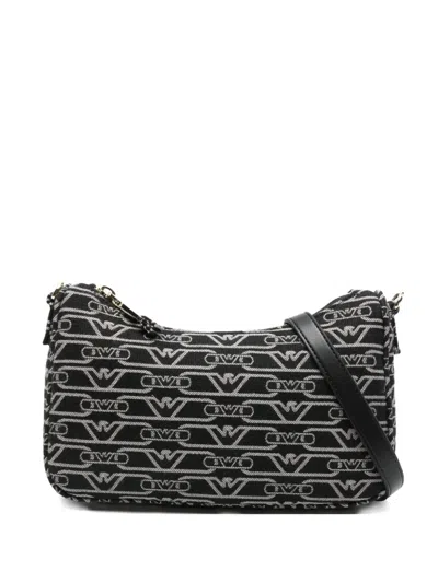 Emporio Armani Logo-monogram Cross Body Bag In Black