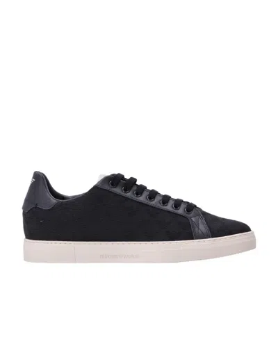 Emporio Armani Logo-motif Sneakers In Black