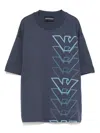 Emporio Armani Logo-motif T-shirt In Blue