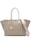 Emporio Armani Medium Tote Bag With Adjustable Shoulder Strap In Neutrals