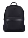 Emporio Armani Logo Nylon Backpack In Black
