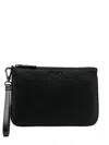 Emporio Armani Nylon Logo Pouch With Detachable Wrist Strap