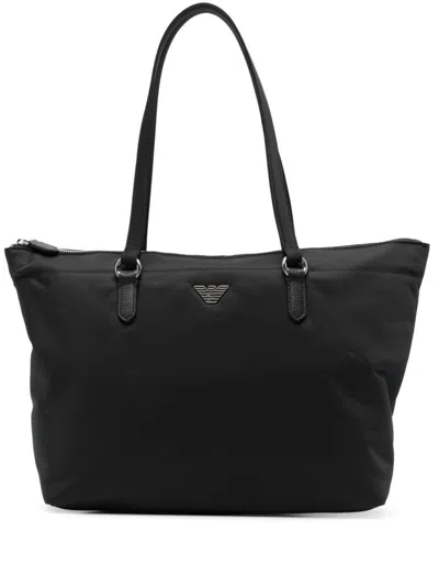 Emporio Armani Sustainable Collection Shopper Bag In Black