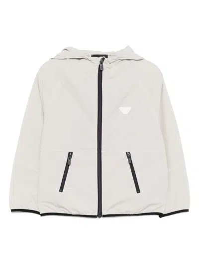Emporio Armani Kids' Logo-parch Jacket In Grey