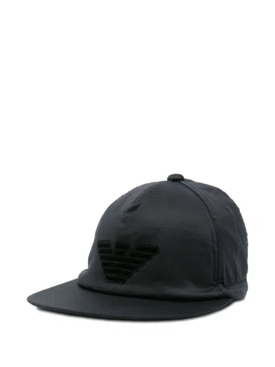 Emporio Armani Logo-patch Baseball Cap In Black