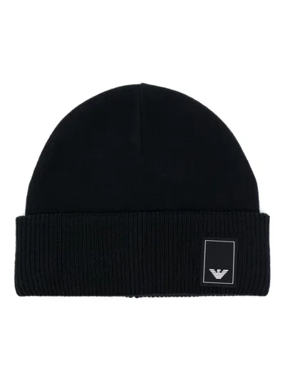 Emporio Armani Beanie In Blue
