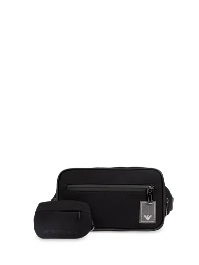 Emporio Armani Logo-patch Belt Bag In 黑色