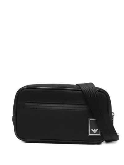 Emporio Armani Logo-patch Belt Bag In Black