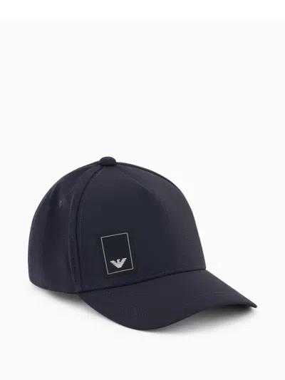 Emporio Armani Logo-patch Cap In Blue
