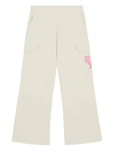 Emporio Armani Kids' Logo-patch Cargo Trousers In Neutral