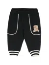 Emporio Armani Logo-patch Cotton Track Pants In Blue