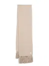 Emporio Armani Sustainable Capsule Wool Blend Scarf In Neutrals
