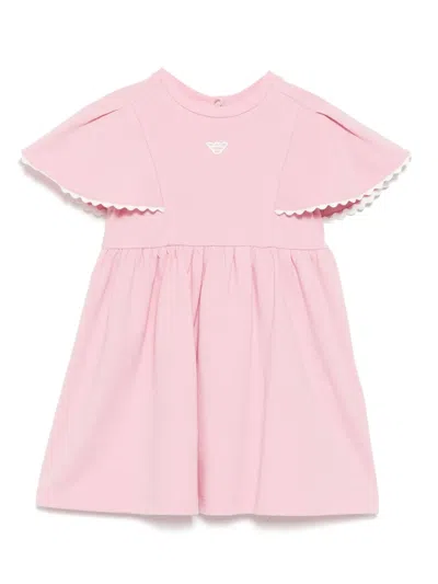 Emporio Armani Babies' Logo-patch Dress In Pink