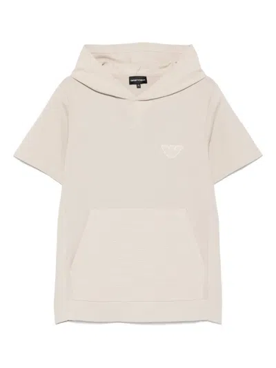 Emporio Armani Kids' Logo-patch Hoodie In 中性色