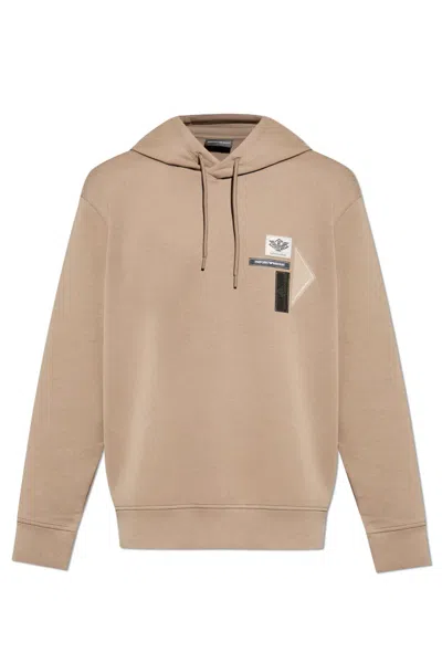 EMPORIO ARMANI LOGO-PATCH HOODIE