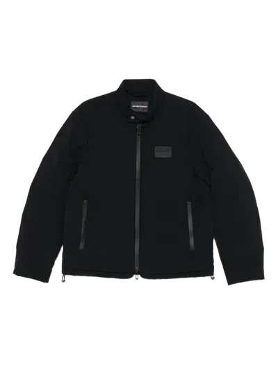 Emporio Armani Logo-patch Jacket In Black