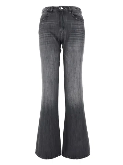 Emporio Armani Logo-patch Jeans In Black