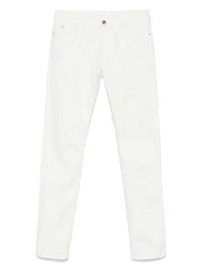 Emporio Armani Logo-patch Jeans In White