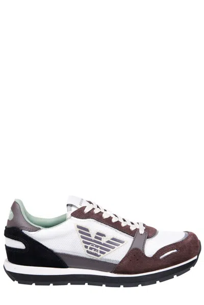 Emporio Armani Lace-up Low-cut Casual Shoes In Multi