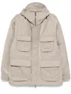 Emporio Armani Logo-patch Military Jacket In Brown