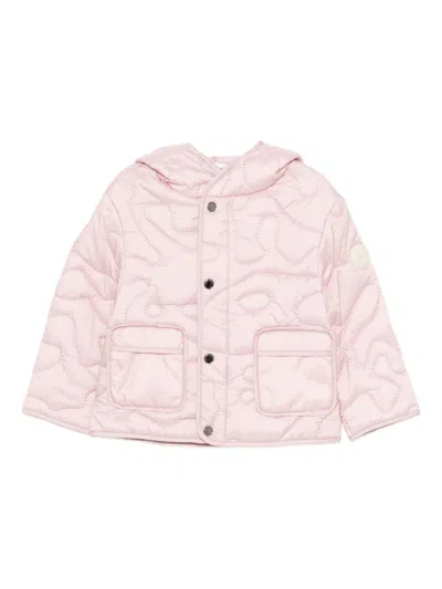 Emporio Armani Babies' Logo-patch Padded Jacket In Pink