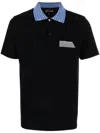 Emporio Armani Logo-patch Polo Shirt In 黑色