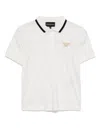 Emporio Armani Poloshirt Mit Logo-patch In Weiss
