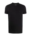 Emporio Armani Logo-patch Short-sleeved T-shirt In Black