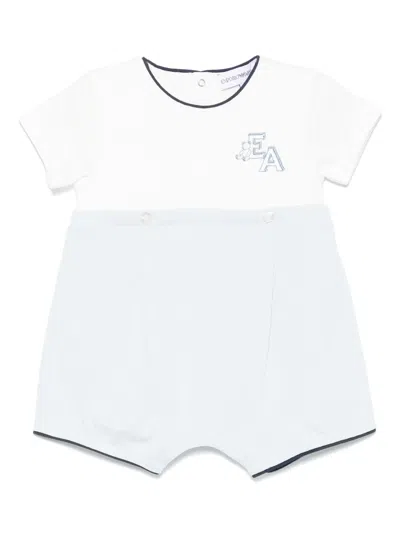Emporio Armani Babies' Logo-patch Shorties In Blue