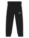 Emporio Armani Logo-patch Side-stripe Track Pants In Black