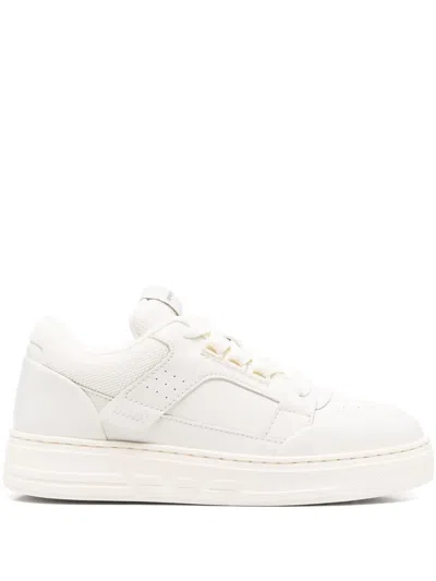 Emporio Armani Logo-patch Sneakers In White