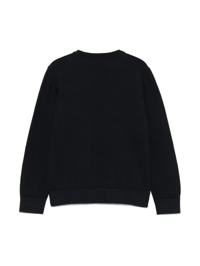 Emporio Armani Kids' Logo-patch Sweater In Blue