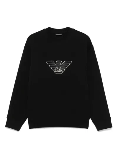 EMPORIO ARMANI LOGO-PATCH SWEATSHIRT